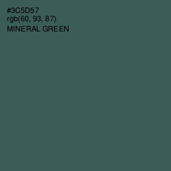 #3C5D57 - Mineral Green Color Image