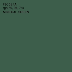 #3C5E4A - Mineral Green Color Image