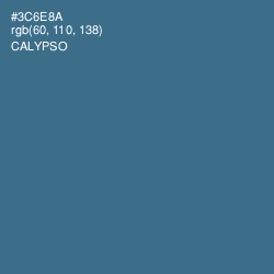 #3C6E8A - Calypso Color Image