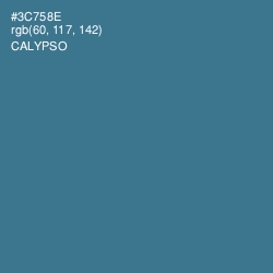 #3C758E - Calypso Color Image