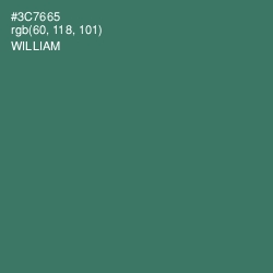 #3C7665 - William Color Image