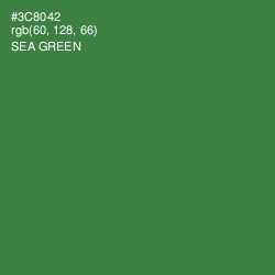 #3C8042 - Sea Green Color Image