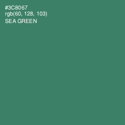 #3C8067 - Sea Green Color Image