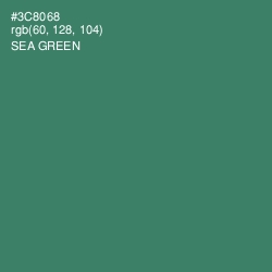 #3C8068 - Sea Green Color Image