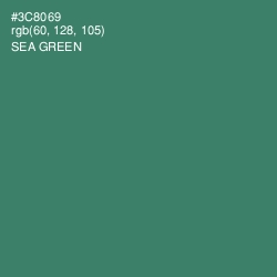 #3C8069 - Sea Green Color Image