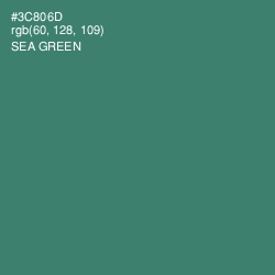 #3C806D - Sea Green Color Image