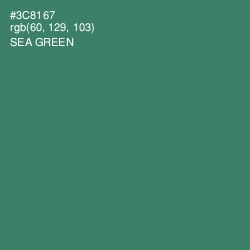 #3C8167 - Sea Green Color Image