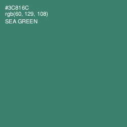 #3C816C - Sea Green Color Image