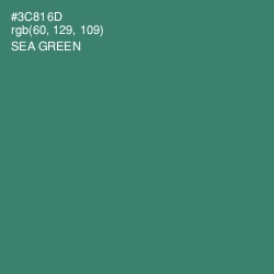 #3C816D - Sea Green Color Image