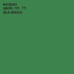 #3C834D - Sea Green Color Image