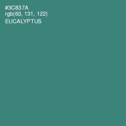 #3C837A - Eucalyptus Color Image