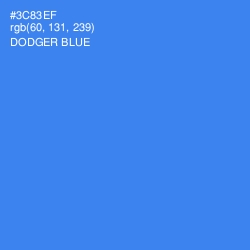 #3C83EF - Dodger Blue Color Image