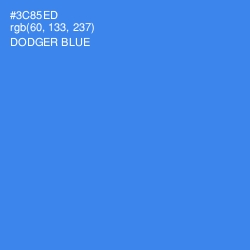 #3C85ED - Dodger Blue Color Image