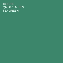 #3C876B - Sea Green Color Image