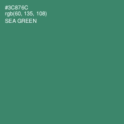 #3C876C - Sea Green Color Image