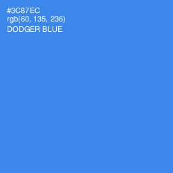 #3C87EC - Dodger Blue Color Image