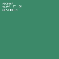 #3C896A - Sea Green Color Image