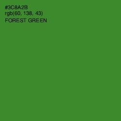 #3C8A2B - Forest Green Color Image