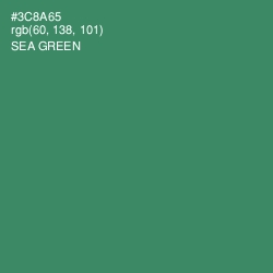 #3C8A65 - Sea Green Color Image