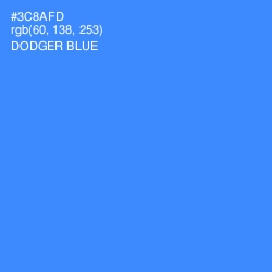 #3C8AFD - Dodger Blue Color Image