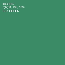 #3C8B67 - Sea Green Color Image