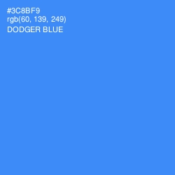 #3C8BF9 - Dodger Blue Color Image