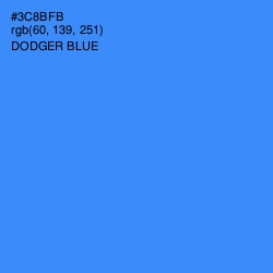 #3C8BFB - Dodger Blue Color Image
