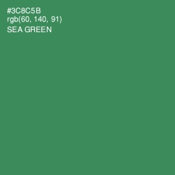 #3C8C5B - Sea Green Color Image