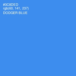 #3C8DED - Dodger Blue Color Image