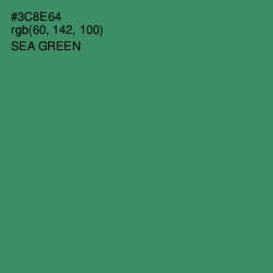 #3C8E64 - Sea Green Color Image