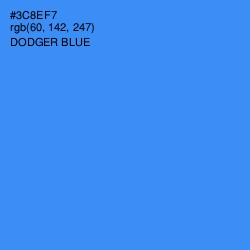 #3C8EF7 - Dodger Blue Color Image