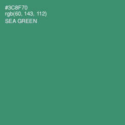 #3C8F70 - Sea Green Color Image