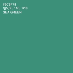 #3C8F78 - Sea Green Color Image