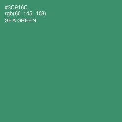 #3C916C - Sea Green Color Image