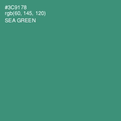 #3C9178 - Sea Green Color Image