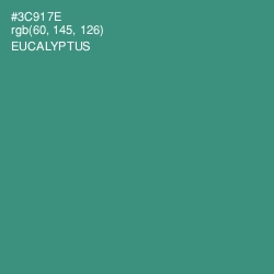 #3C917E - Eucalyptus Color Image