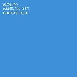 #3C91D9 - Curious Blue Color Image