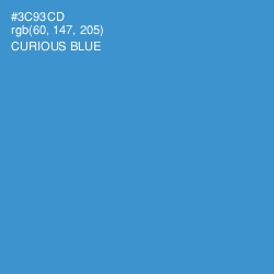 #3C93CD - Curious Blue Color Image