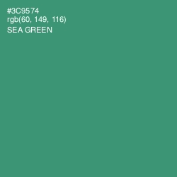 #3C9574 - Sea Green Color Image