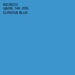 #3C95CD - Curious Blue Color Image