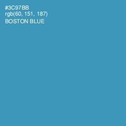 #3C97BB - Boston Blue Color Image