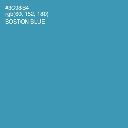 #3C98B4 - Boston Blue Color Image