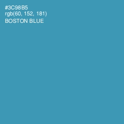 #3C98B5 - Boston Blue Color Image