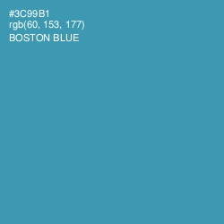 #3C99B1 - Boston Blue Color Image