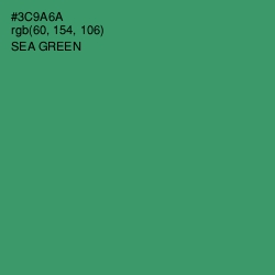 #3C9A6A - Sea Green Color Image