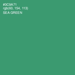 #3C9A71 - Sea Green Color Image