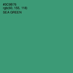 #3C9B76 - Sea Green Color Image