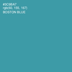 #3C9BA7 - Boston Blue Color Image