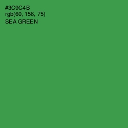 #3C9C4B - Sea Green Color Image