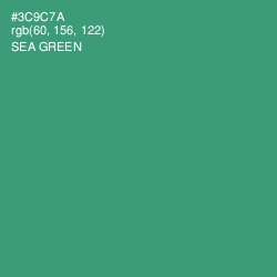 #3C9C7A - Sea Green Color Image